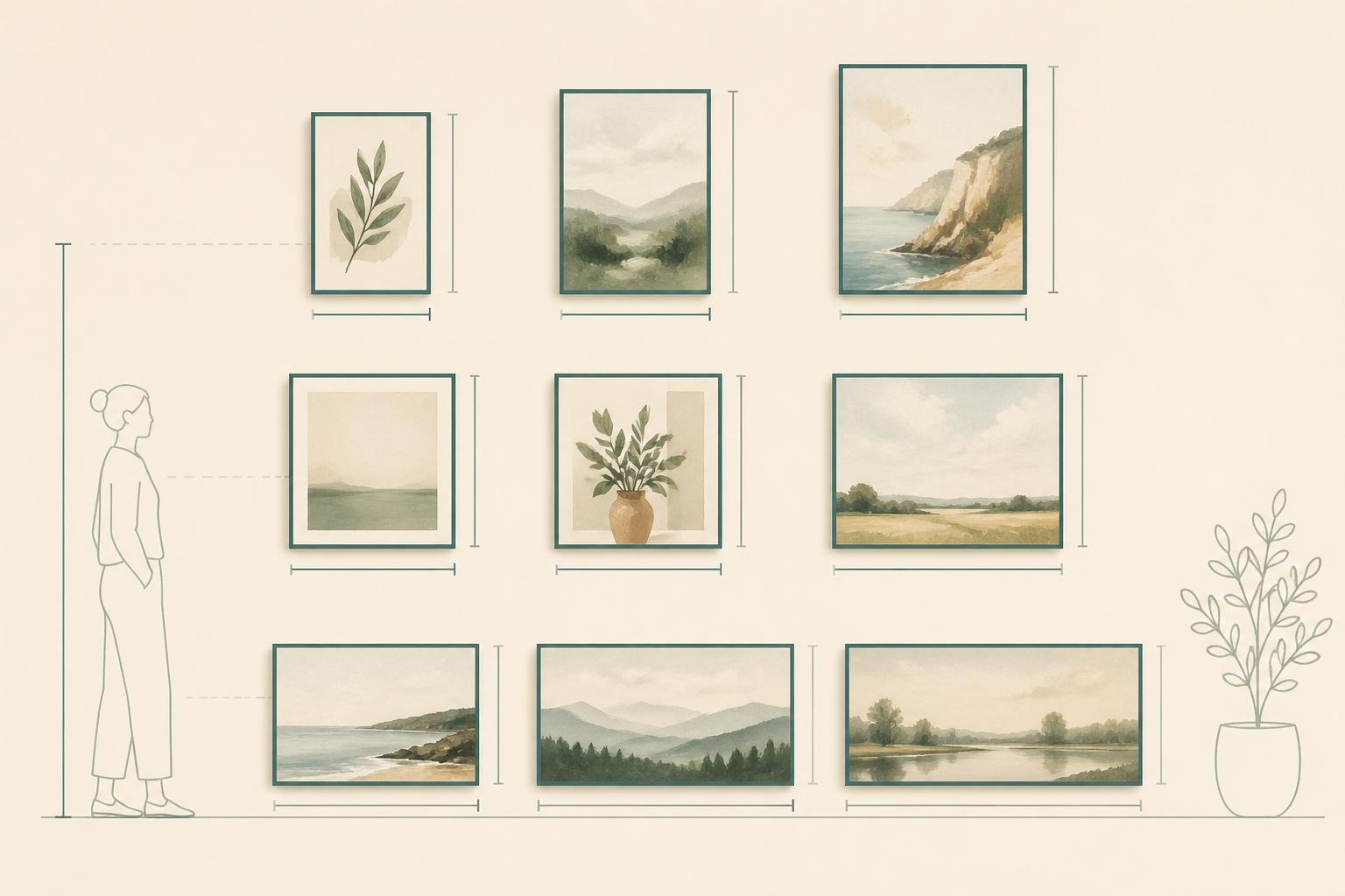 A reference chart of the best digital art sizes for Etsy in 2026 — wall art ratios, poster dimensions, and standard frame sizes