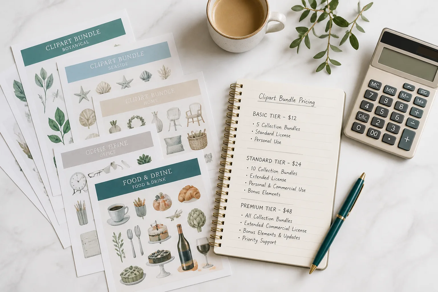 How to Price Clipart Bundles on Etsy: Per-Image Value and Bundle Math