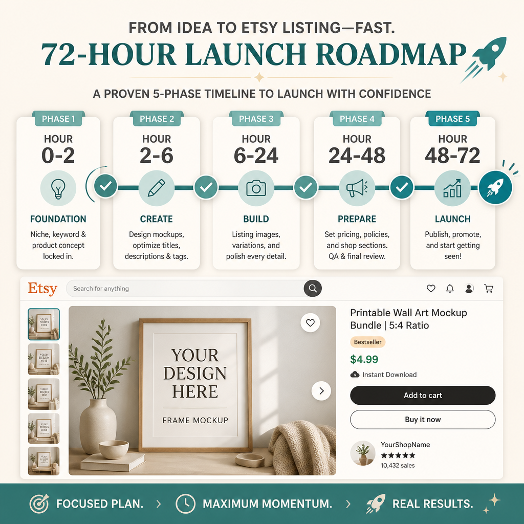 Etsy Listing Launch Checklist: First 72 Hours